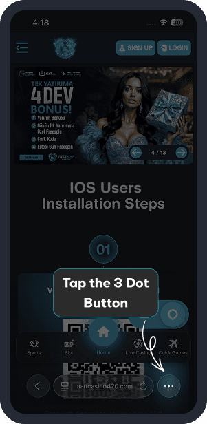Tap the three-dot button